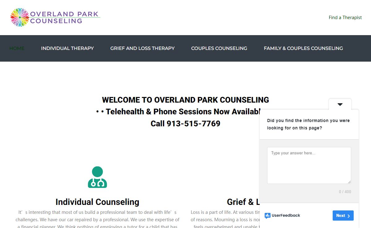 Overland Park Counseling – Find Overland Park Therapists