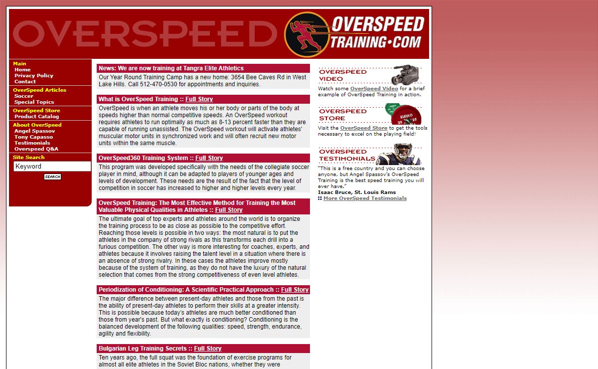 OverSpeed Training