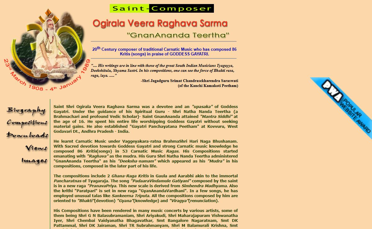 Welcome to the home page of His Holiness Sri GnanAnanda Teertha