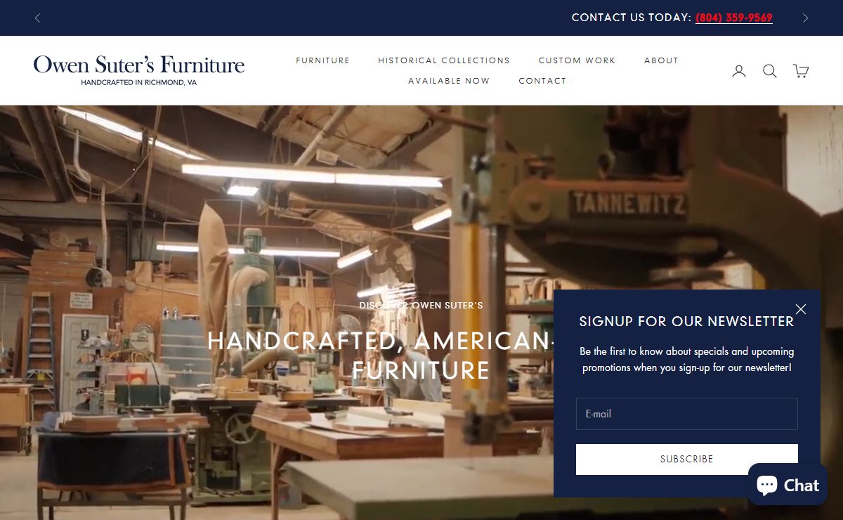 Owen Suter's Fine Furniture | Reproduction Furniture Made in the USA