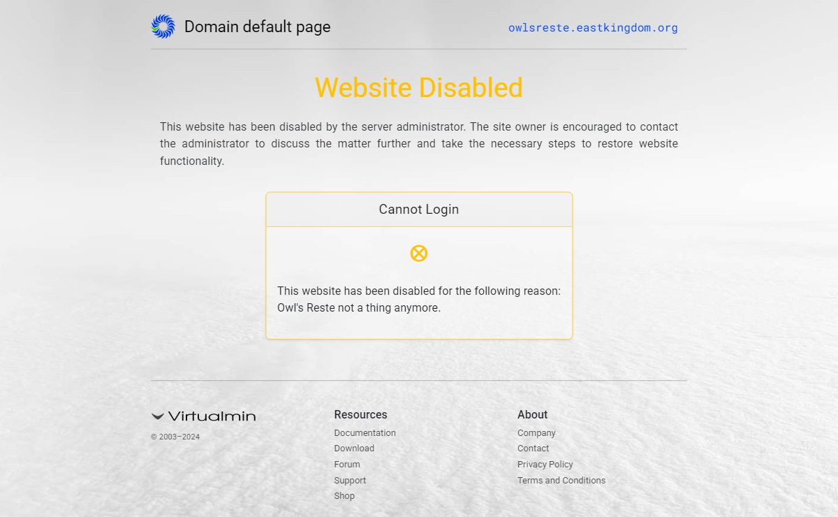 owlsreste.eastkingdom.org — Domain default page