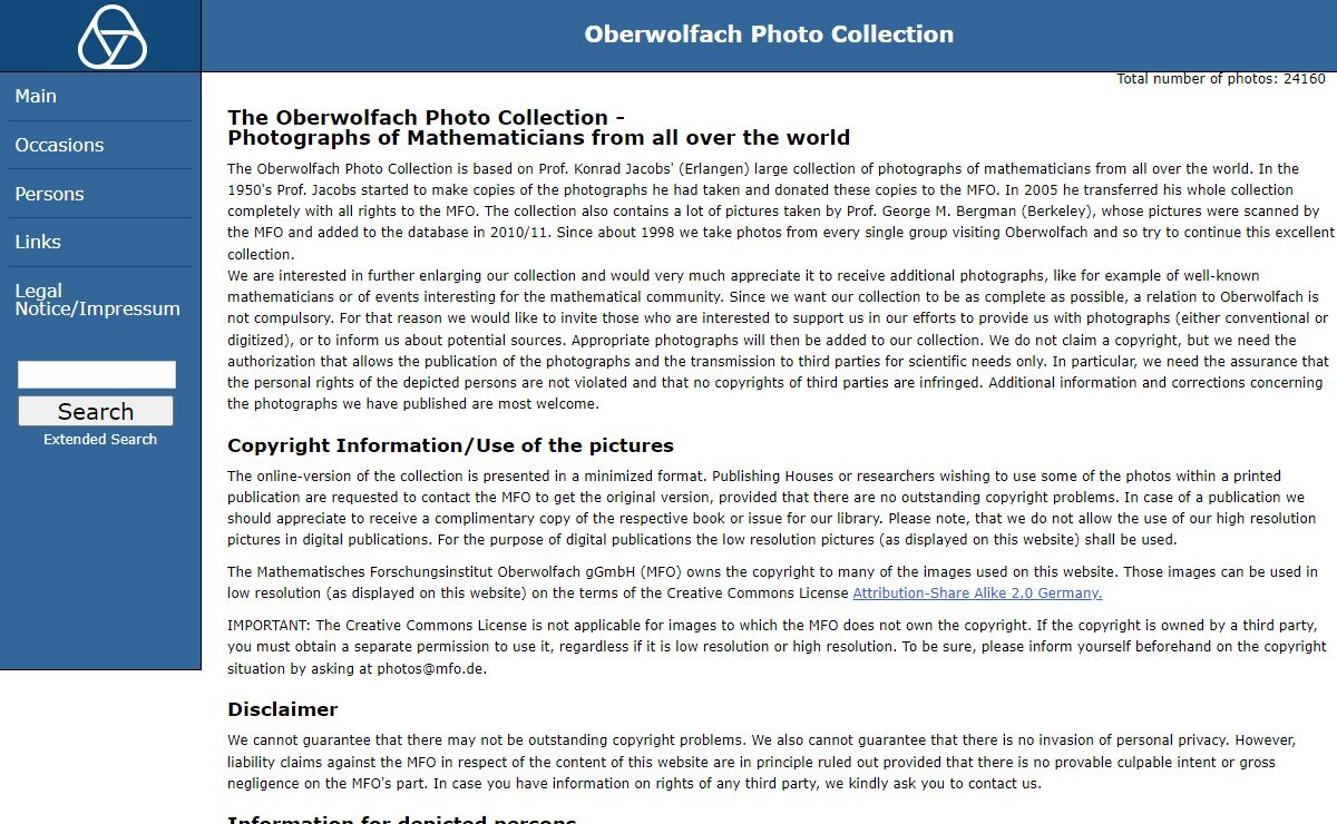 Oberwolfach Photo Collection
