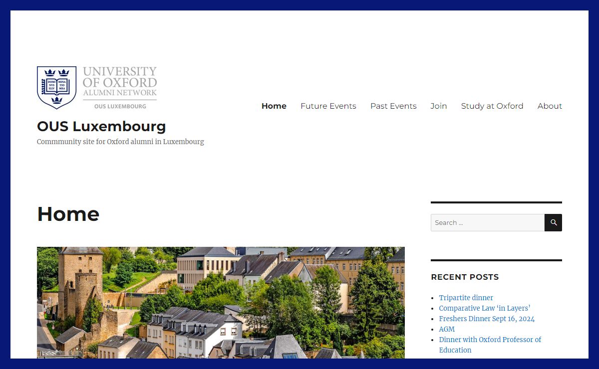 OUS Luxembourg – Commmunity site for Oxford alumni in Luxembourg
