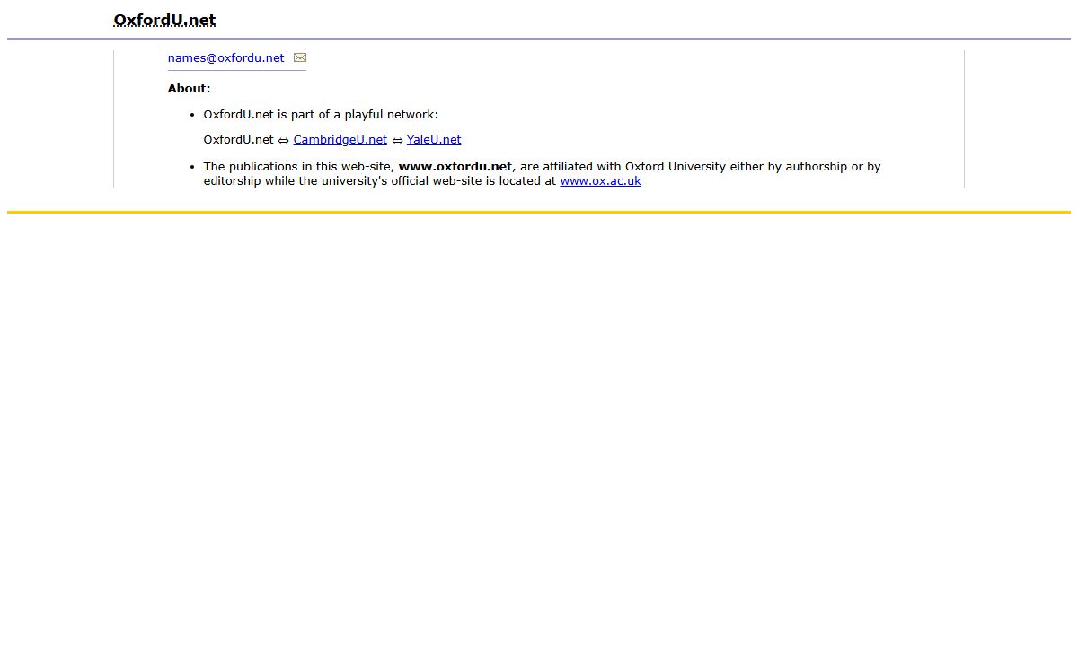 Oxford U . net