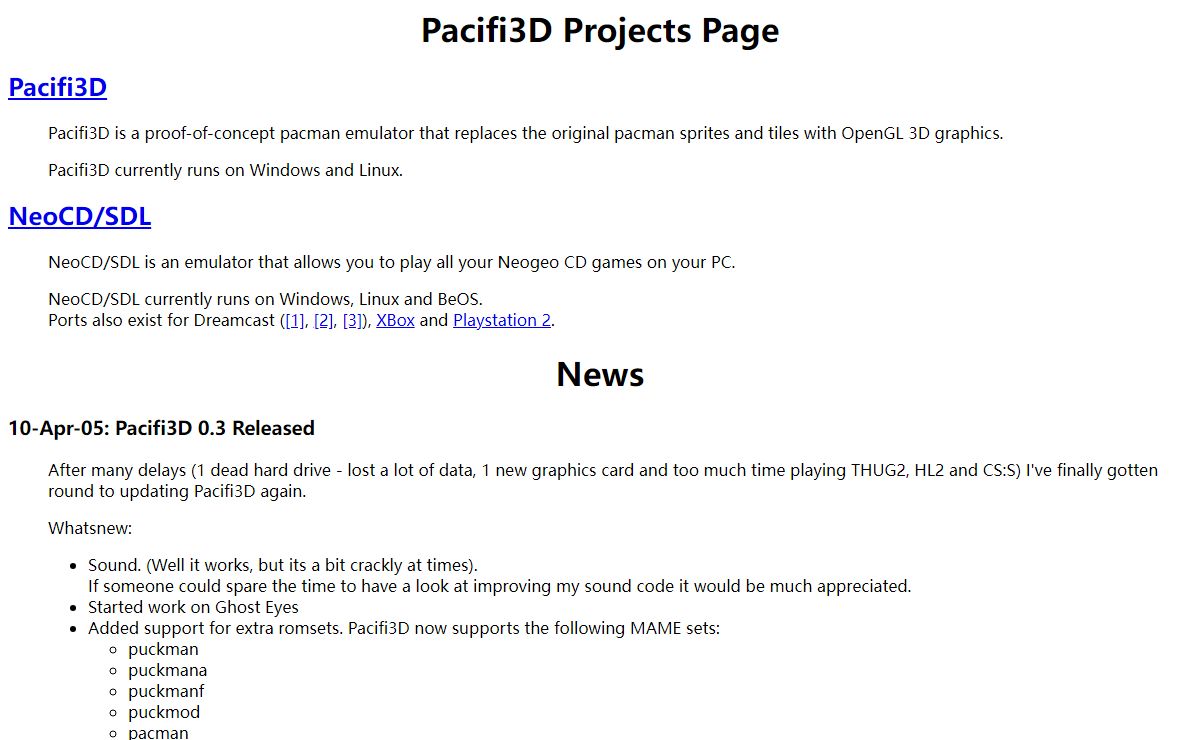Pacifi3D - The Pacman emulator in 3D