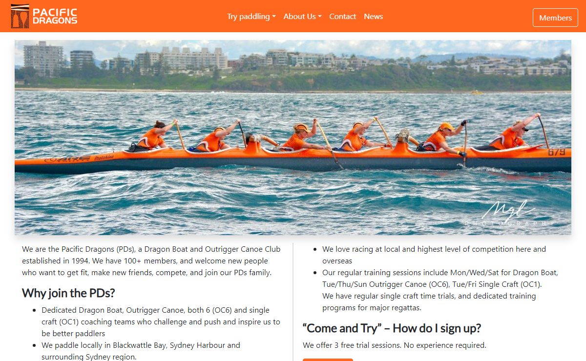 Pacific Dragons – Dragon Boat and Outrigger Club