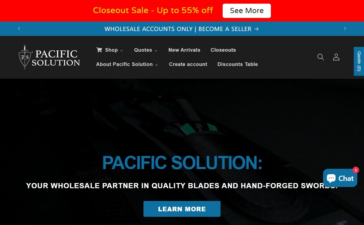 Pacific Solution: Wholesale Knives, Swords, Daggers Distributor.