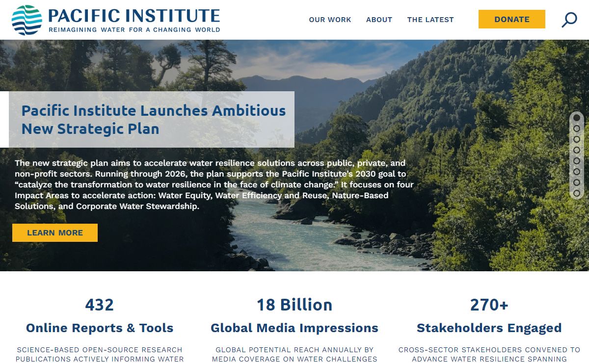 Pacific Institute | Advancing Water Resilience