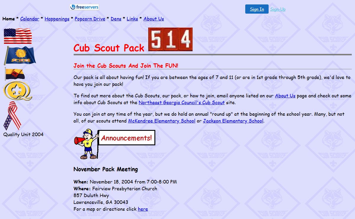 Cub Scout Pack 514 Home Page