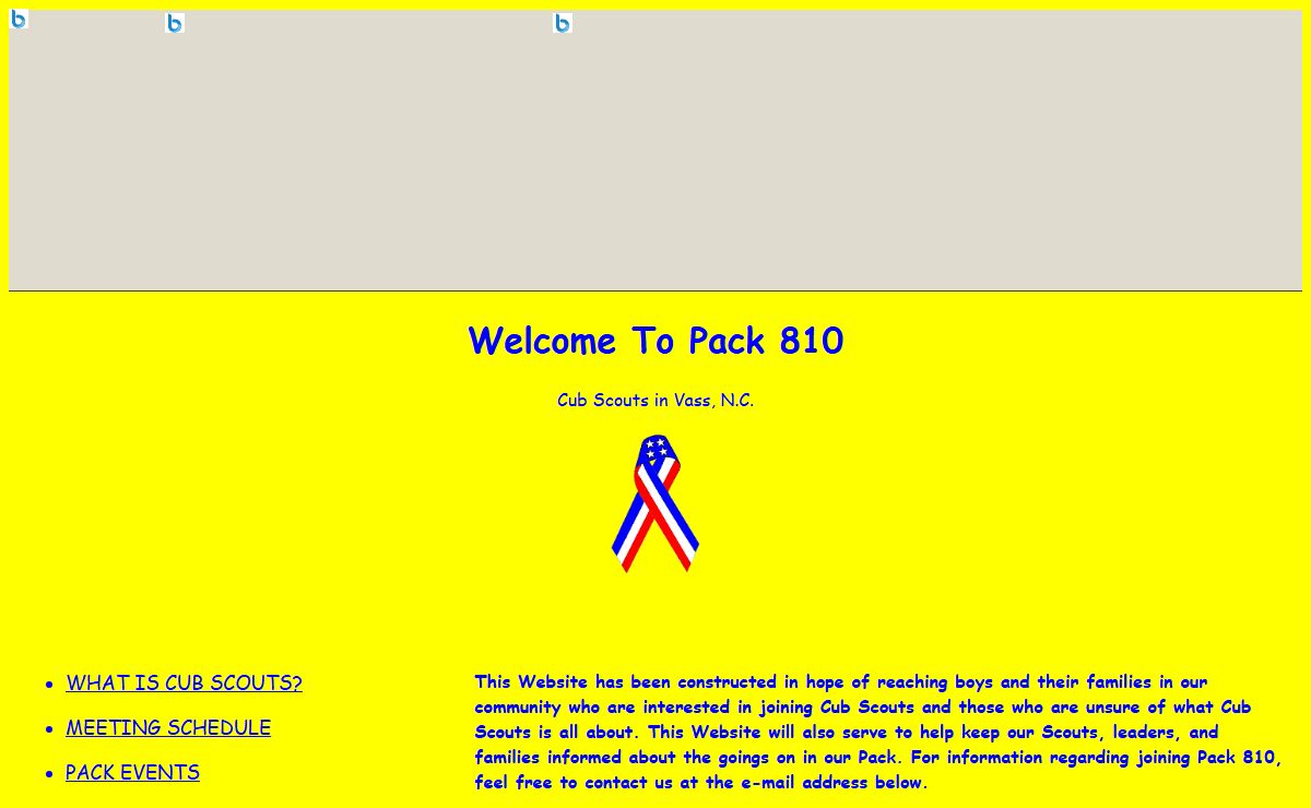 Welcome To Pack 810