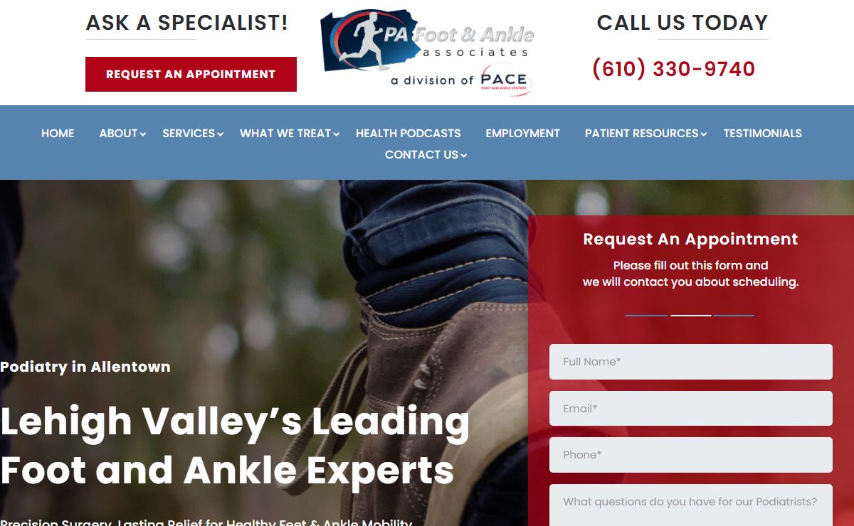 Podiatrist in Allentown | PA Foot & Ankle Associates