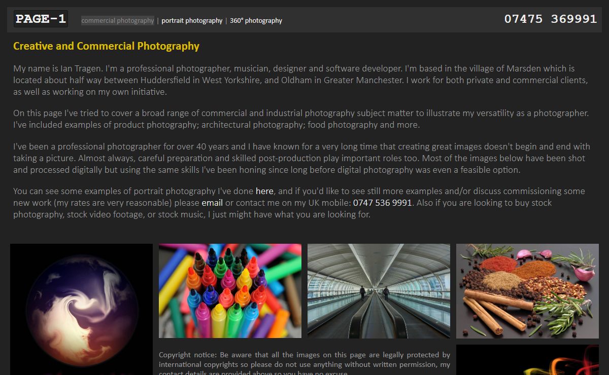Photography Portfolio - Creative and Commercial Photography by Ian Tragen