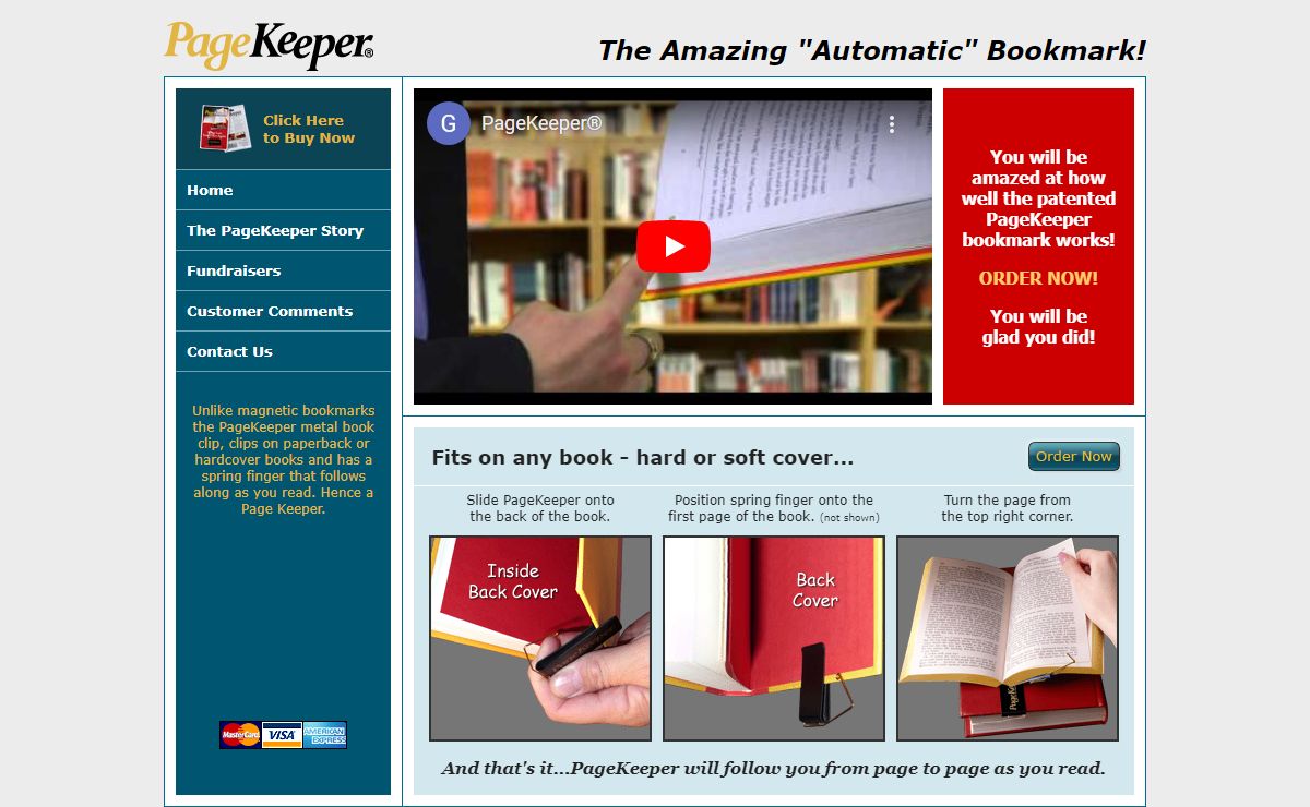 PageKeeper - The Amazing "Automatic" Bookmark for books.