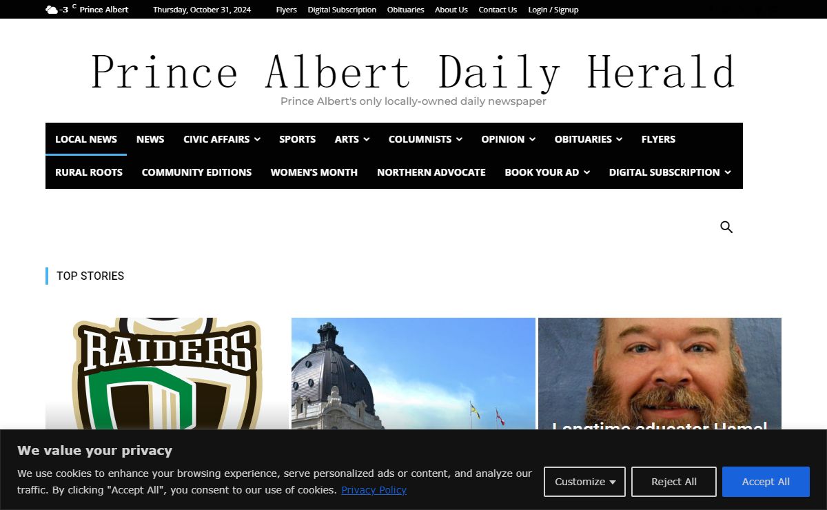 Prince Albert Daily Herald | Prince Albert's only locally-owned daily newspaper