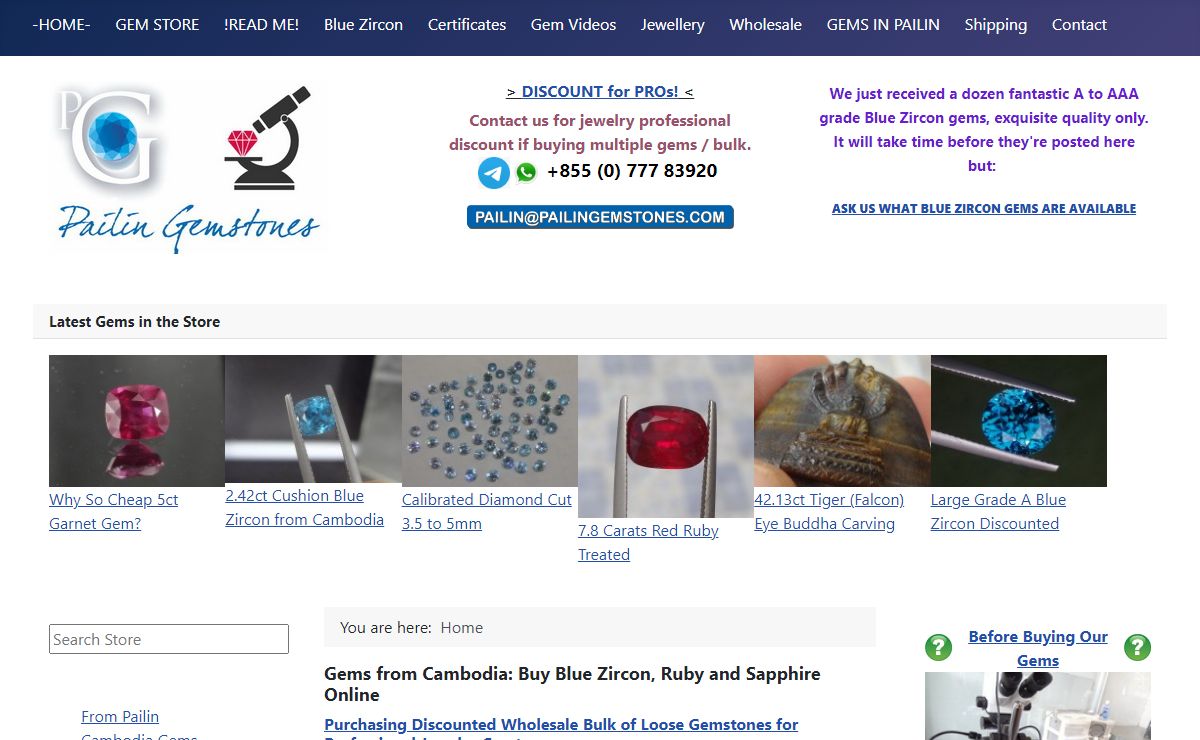 Gems from Cambodia: Buy Blue Zircon, Ruby and Sapphire Online