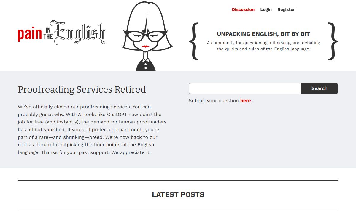 Unpacking English, Bit by Bit - Pain in the English