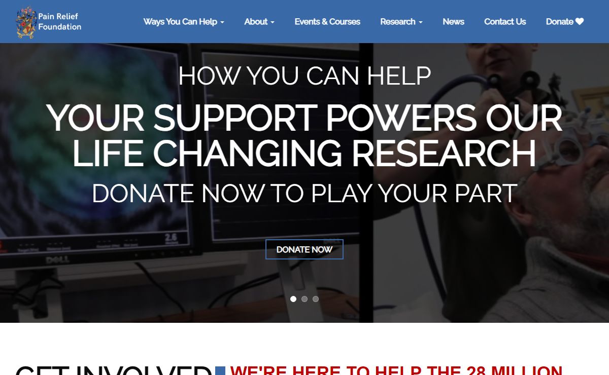 The Pain Relief Foundation | Funding research into the causes and treatment of human chronic pain