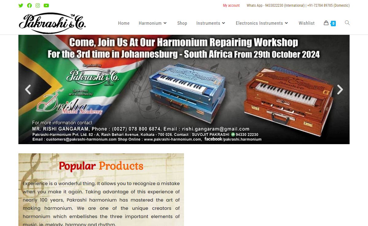 Harmonium, Harmonium Manufacturer, Scale Changer Harmonium.