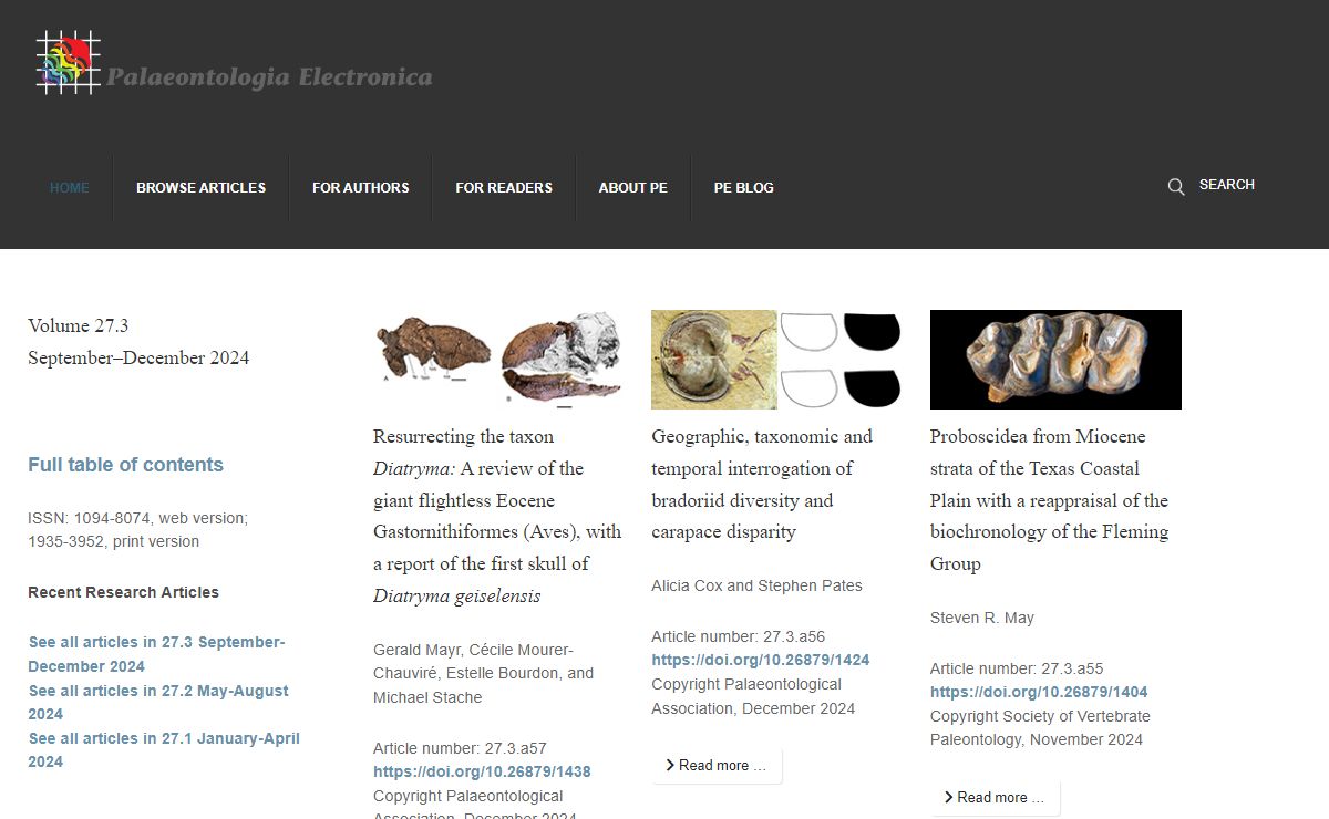 Palaeontologia Electronica