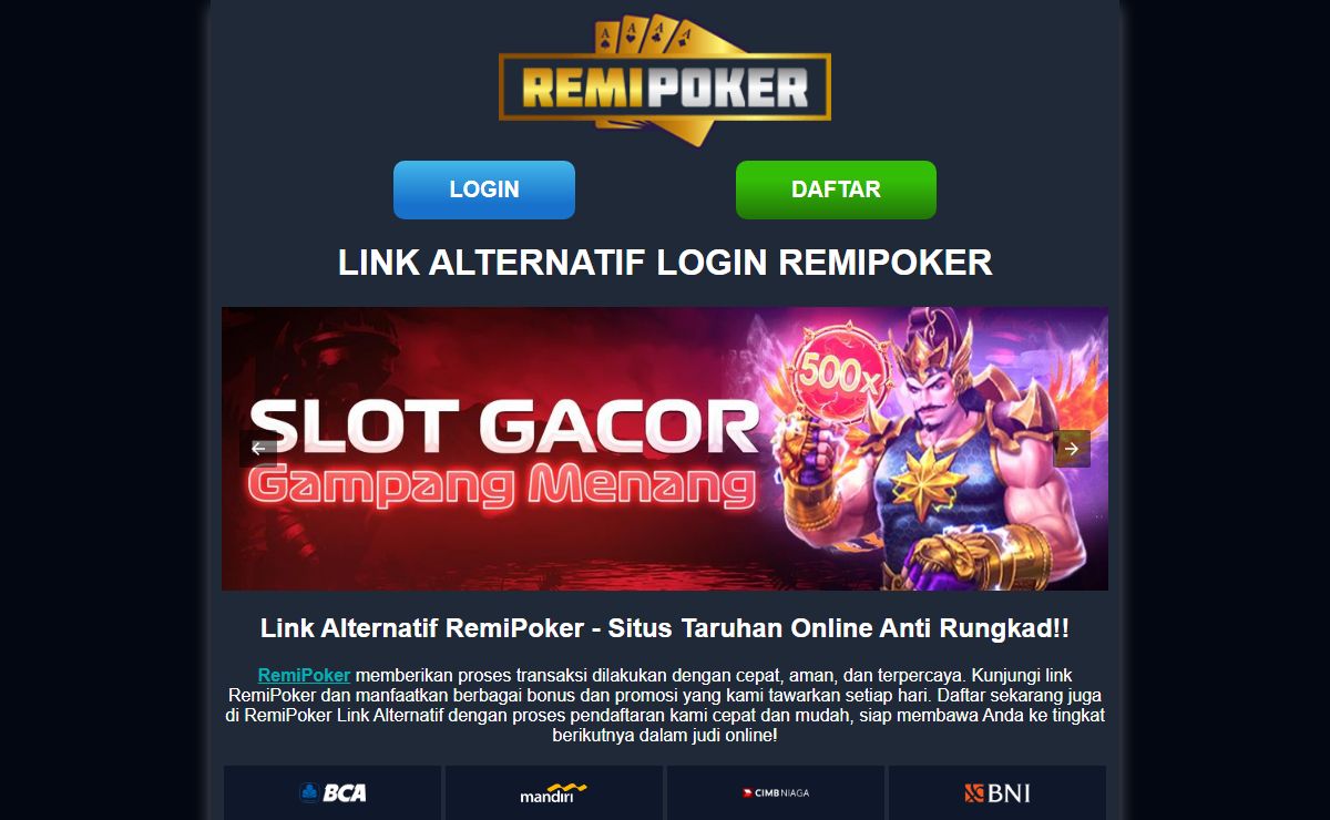 RemiPoker | Situs Taruhan Online Terakurat 2024 | Remi Poker