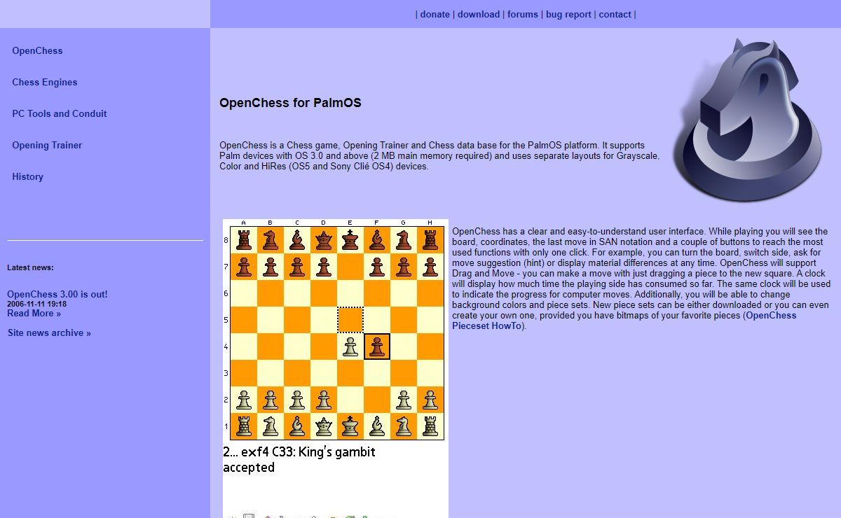 OpenChess for PalmOS