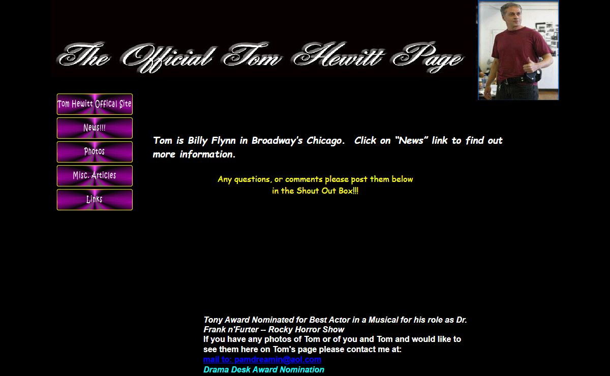 Tom Hewitt Offical Site