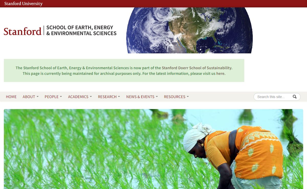 Stanford School of Earth, Energy & Environmental Sciences |