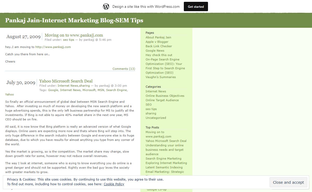 Pankaj Jain-Internet Marketing Blog-SEM Tips | Internet Marketing Blog: Online Marketing Professional, exploring internet and life by Pankaj Jain