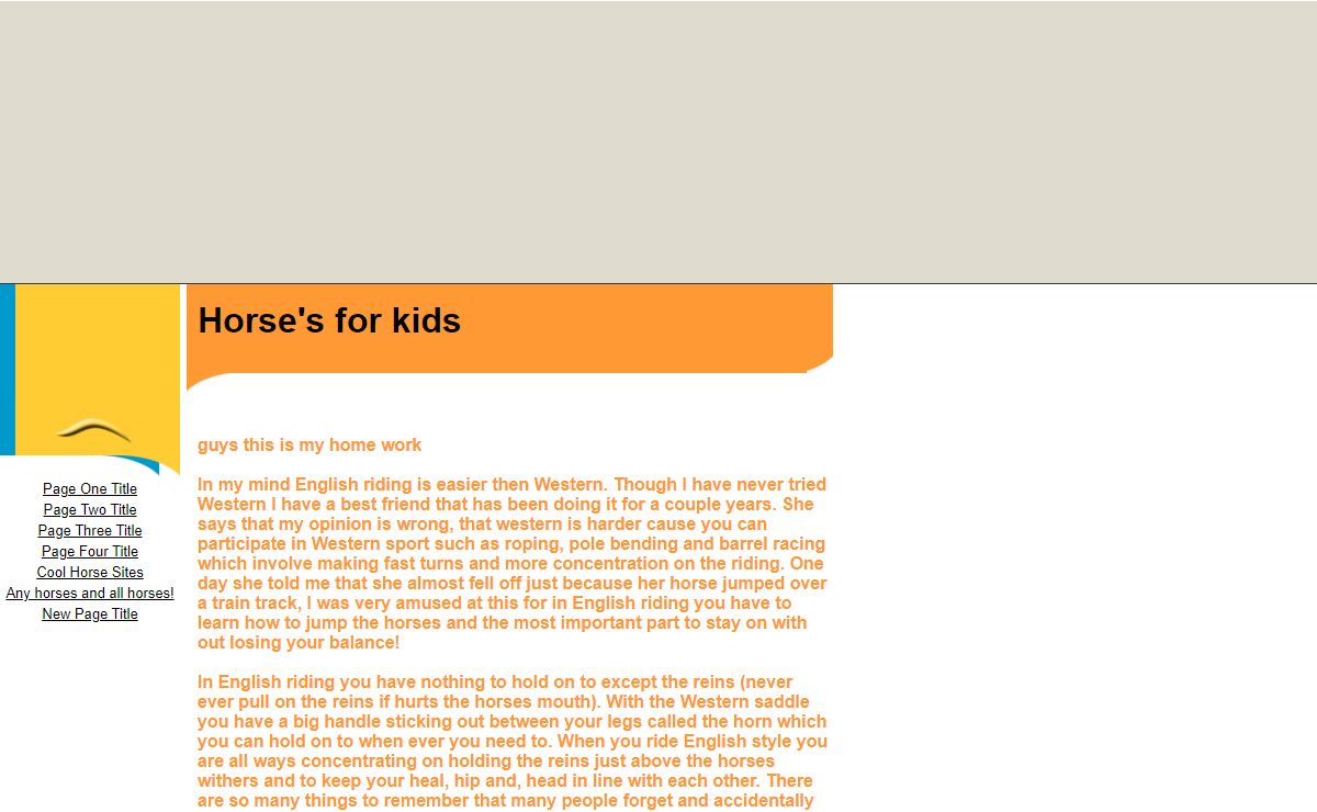 Horse's for kids