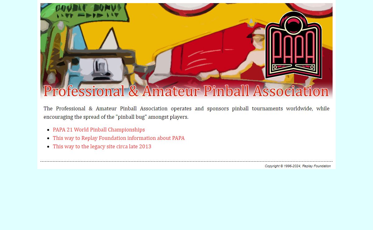 PAPA - Professional & Amateur Pinball Association