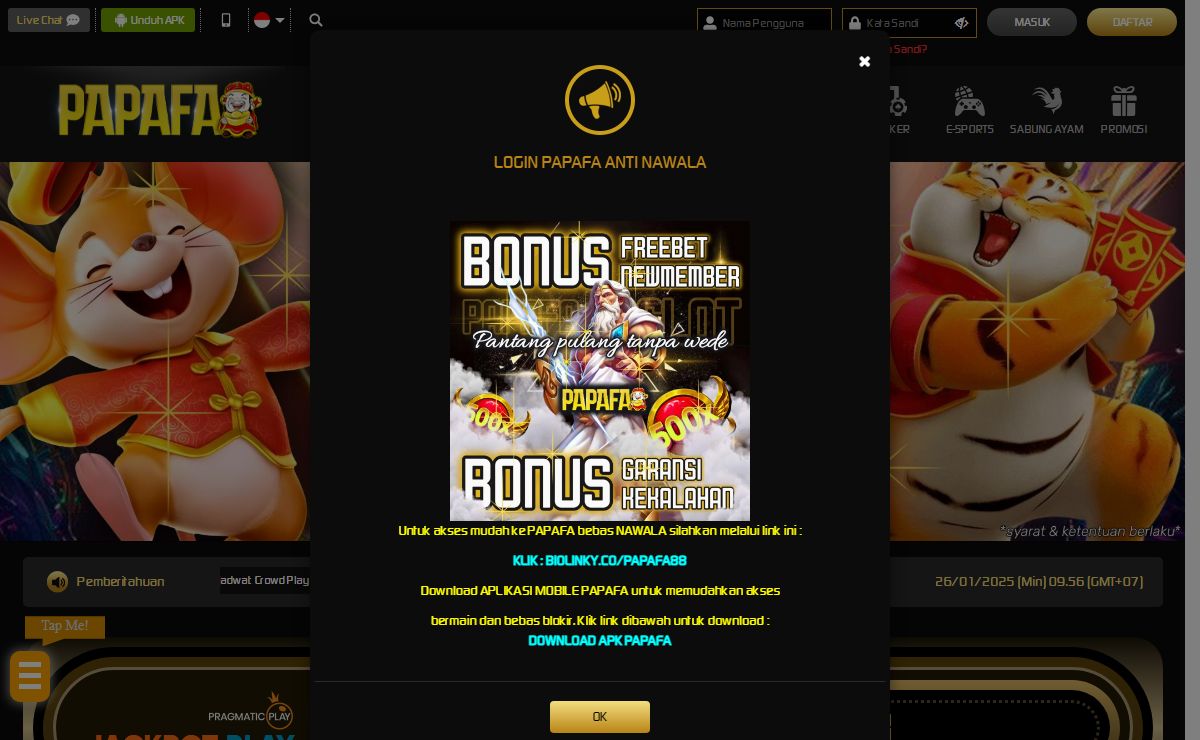 PAPAFA: Game Gacor 2024 - Daftar & Promosi Terbaru untuk Pemain