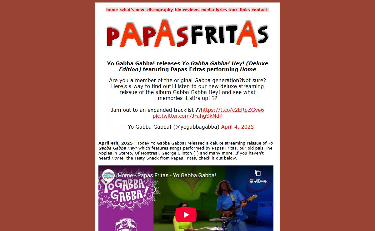 *The PAPAS FRITAS HOME PAGE*
