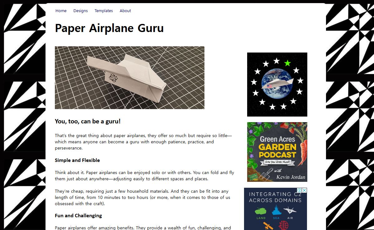 Paper Airplane Designs, Instructions, and Templates