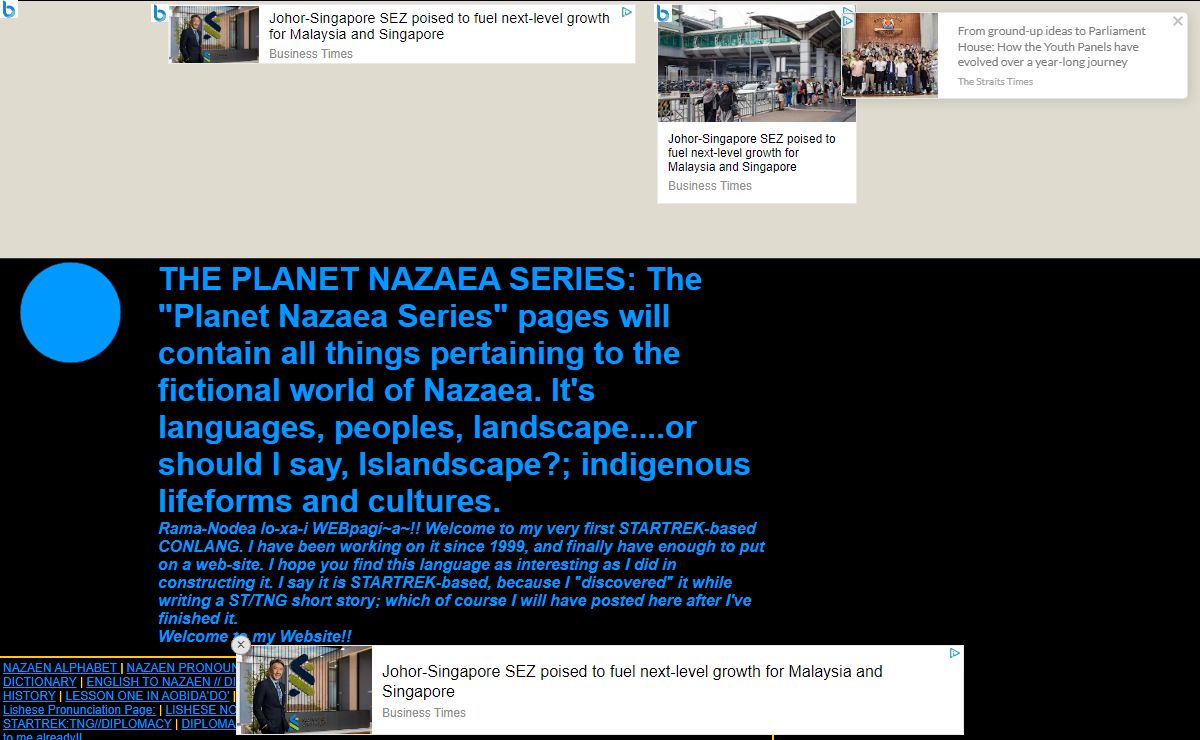 THE PLANET NAZAEA SERIES: The &quot;Planet Nazaea Series&quot; pages will contain all things pertaining to the fictional world of Nazaea. It's languages, peoples, landscape....or should I say, Islandscape?; indigenous lifeforms and cultures.