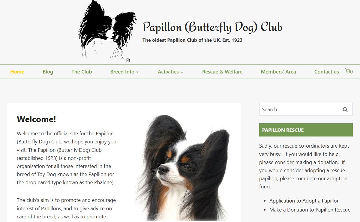 Papillon (Butterfly Dog) Club – The oldest Papillon Club of the UK. Est. 1923
