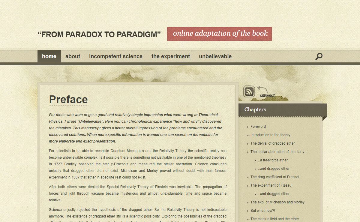 “From Paradox to Paradigm” Online adaptation of the book
