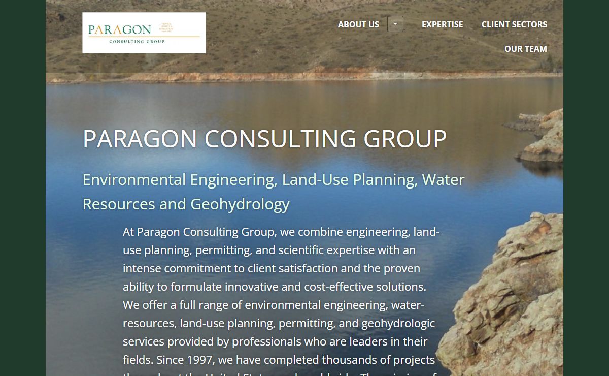 Paragon Consulting Group | Environmental Engineering, Water Resources and Geohydrology Since 1997
