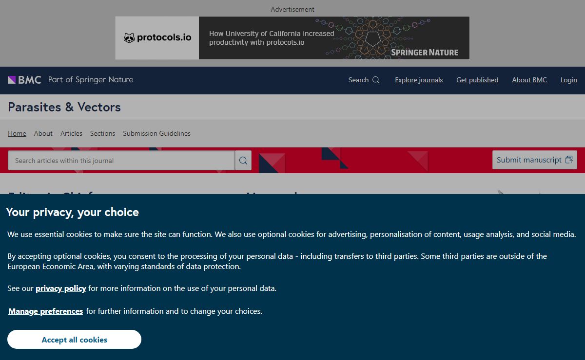 Home page | Parasites & Vectors
