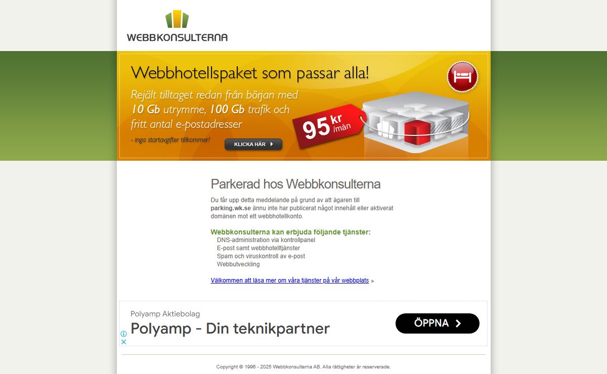 Parkerad hos Webbkonsulterna