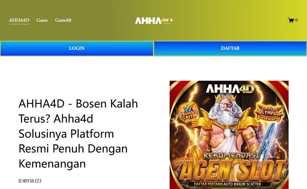 AHHA4D - Bosen Kalah Terus? Ahha4d Solusinya Platform Resmi Penuh Dengan Kemenangan