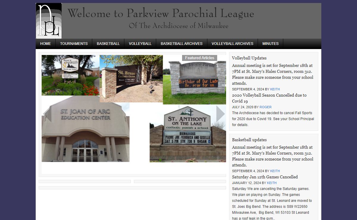 Parkview Parochial League — Catholic Grade School Sport League, Milwaukee Metro Area