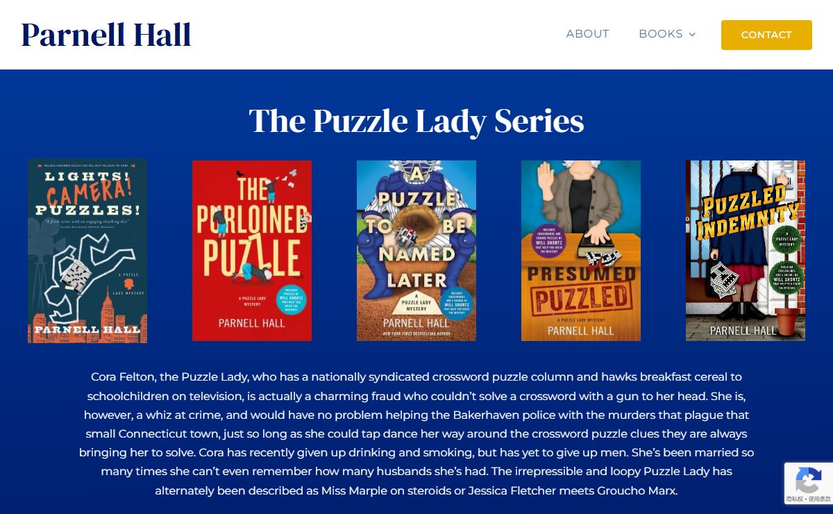 Author Parnell Hall / Puzzle Lady, Stanley Hastings, Steve Winslow