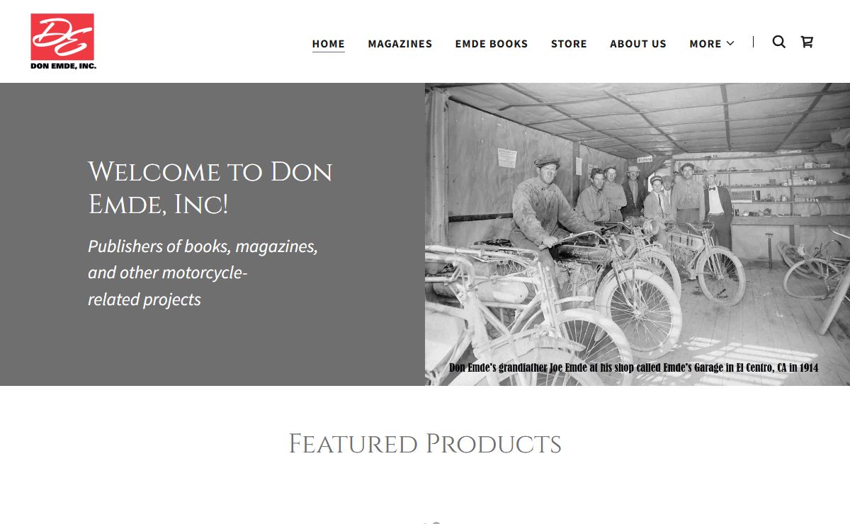 Emde Books - Motorcycles, Racing, Harley Davidsons