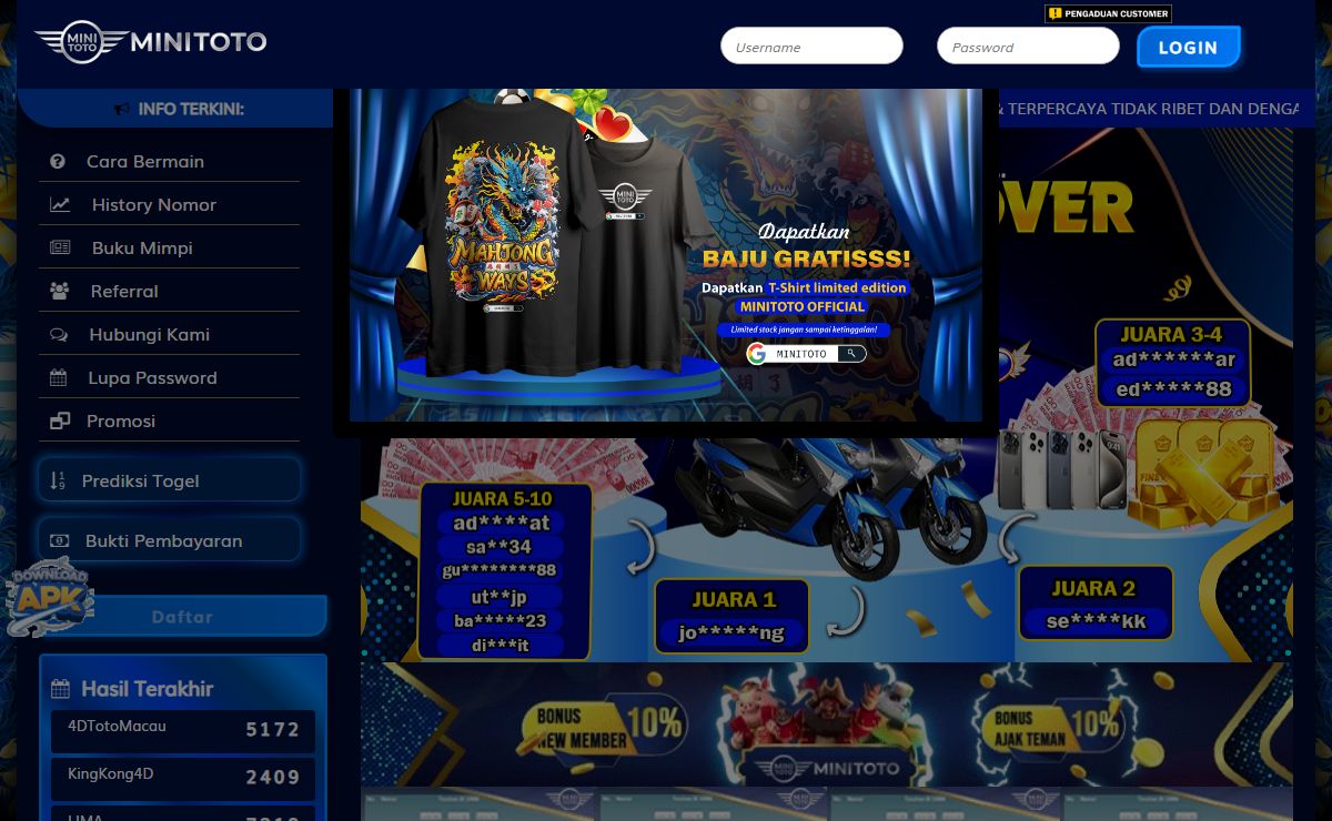 MINITOTO: Situs Toto Togel 4D & Slot Online Paling Gacor Terpercaya