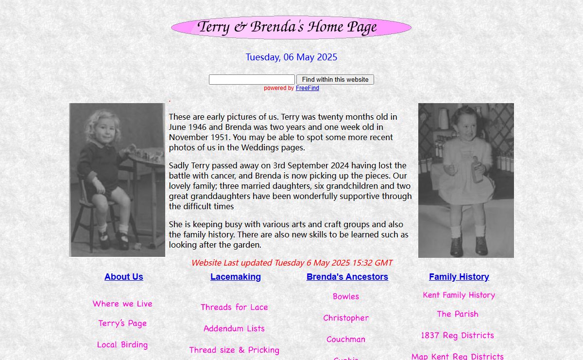 Homepage of Terry & Brenda Paternoster