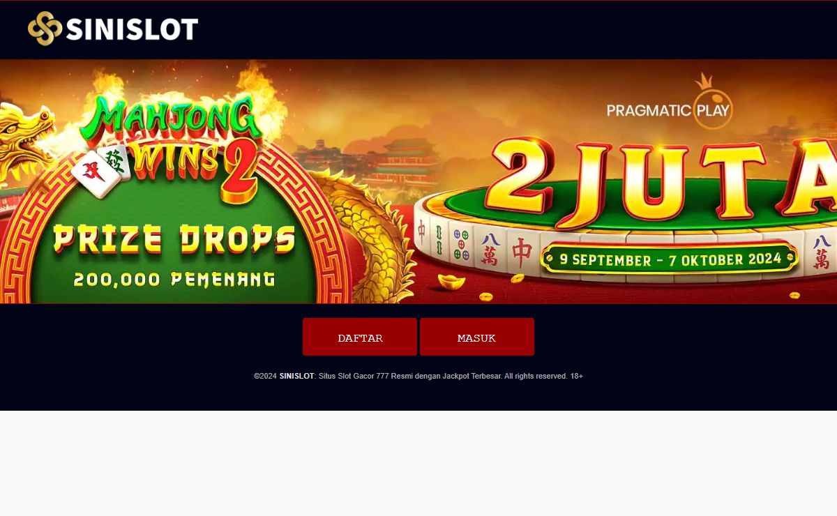 SINISLOT: Situs Slot Gacor 777 Resmi dengan Jackpot Terbesar