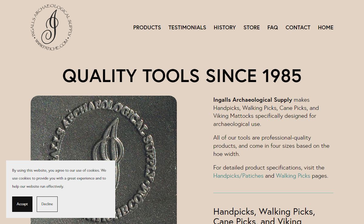 Ingalls Archaeological Supply | Handpicks, Walking Picks, Cane Picks