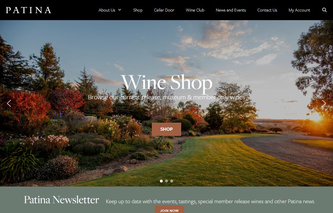 Patina Wines - Website