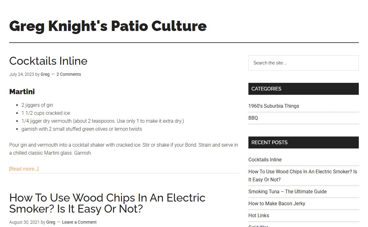 Greg Knight's Patio Culture - Suburban Living in the 1960's!