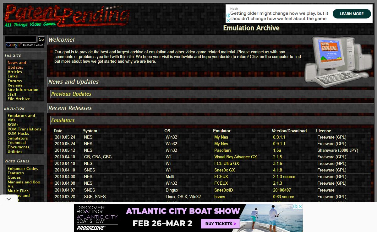 Patent Pending - Emulation Archive